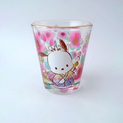 #ad Pochacco Shot Glass 2.3” Sakura Kimono Sanrio Japan Genuine $19.98