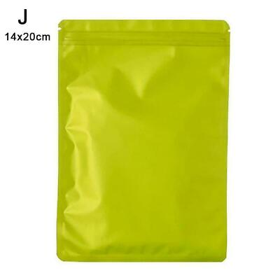 Green Packaging Bag Resealable Zipper Pouch Self Bags Seal 14x20cm L F8J7 C $1.42
