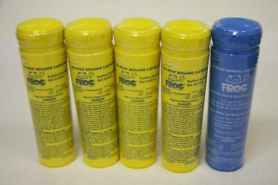 5 Pack Spa Frog Floating or Inline Replacement Cartridges 1 Mineral 4 Bromine $95.95