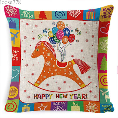 #ad Merry Christmas 2PCS Pillowcase 18x18in Sofa Throw Pillow Cover 36nj718 $27.97