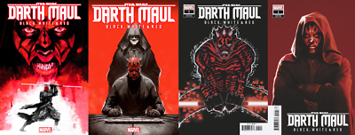 #ad STAR WARS: DARTH MAUL BLACK WHITE amp; RED #1 4 cover set NOW SHIPPING $20.23