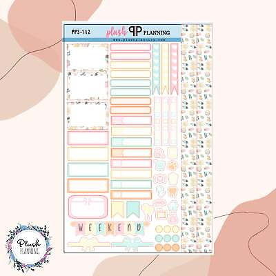 #ad Cute Summer Pattern Sampler Planner Stickers Kawaii Theme Summer Theme $6.50