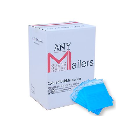 #ad AirnDefense Any Size Blue Poly Bubble Mailers Plastic Shipping Padded Envelopes $82.08