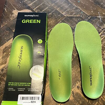 #ad Superfeet Green Insole High Arch Orthotic Size E Mens 9.5 11 Womens 10.5 12 $22.99
