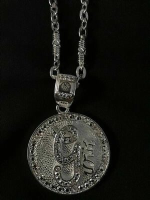 Hip Hop Jewelry Iced Out Chrome G UNIT Silver Spinner Necklace Pendant Combo Set $46.99