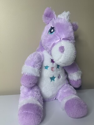 #ad Dan Dee Collectors Choice Purple White Horse Plush W Stars Stuffed Animal $10.32