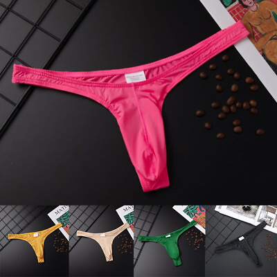 #ad 6 3Pack Men Briefs Thong G String Seamless Low Rise Ultra thin PantiesUnderwear‹ $18.83