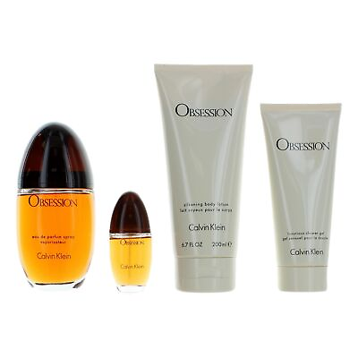 #ad Obsession by Calvin Klein 4 Piece Gift Set for Women $77.93