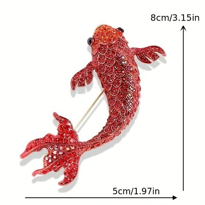 #ad 1pc Men#x27;s Fish Rhinestone Brooch Pendant Gifts Stylish Accessory for Any Outfit C $5.68