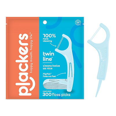 #ad Plackers Micro Mint Dental Floss Plastic Tooth Picks Cool Mint 75 150 300 CT $4.40