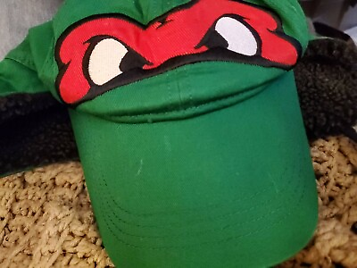 #ad Teenage Mutant Ninja Turtles Green Baseball Cap Hat Red Mask Raphael ear flaps $5.99