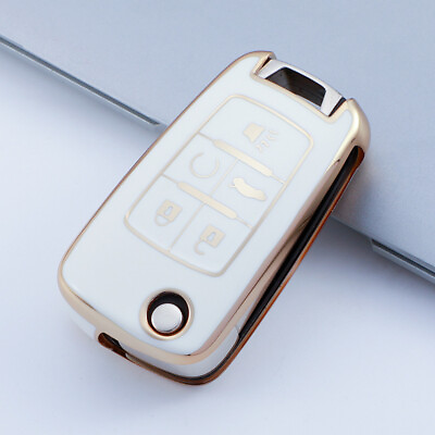 #ad Cover Case Shell For Chevy Camaro Cruze Impala Equinox TPU Remote Car Key Fob $7.84