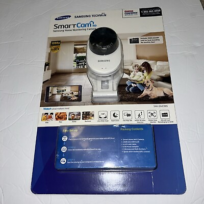 #ad Samsung SNH E6413BN Home Smart Cam Full HD Wi Fi 1080p IP Camera New Sealed $27.00