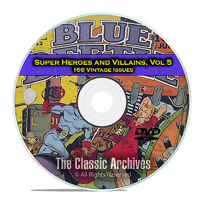 #ad Super Hero Villains Vol 5 Blue Beetle Green Hornet Golden Age Comics DVD D70 $8.99