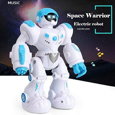 #ad Gift Walking Sound Robot Luminous Space Electric Robot Toys Robot Walk Education $16.17