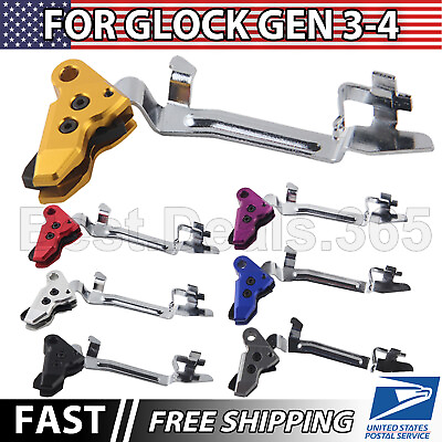 #ad Flat Aluminum Trigger for Gen 3 4 fits 17 19 22 23 26 27 34 35 $39.95