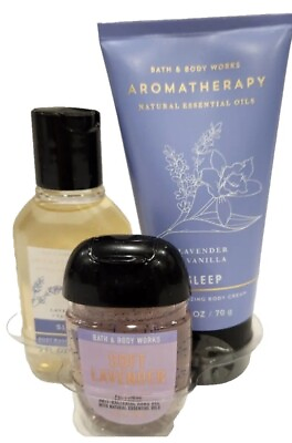 #ad Bath amp; Body Works Aromatherapy Lavender Gift Set Travel Size Cream Gel Pocketbac $16.90