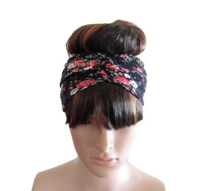 #ad Printed Twist Headband. Floral Twist Head Wrap. Stretch Hairband. Hair Wrap. $8.99