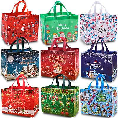 #ad #ad Elephant package 9Pcs Christmas Gift Bags Christmas Tote Bags with Handles Reu $29.02