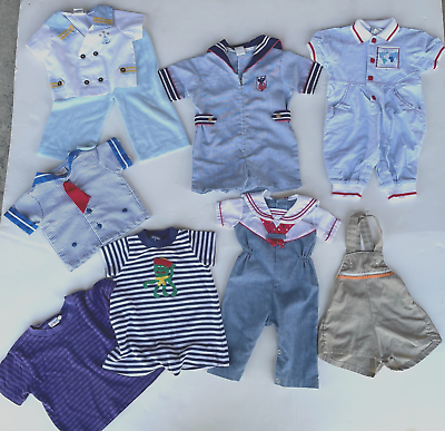 #ad #ad Vintage Baby Boy Clothes Lot of 9 70s 80s 90s nautical size 6 mos 3T Baby Togs $29.00