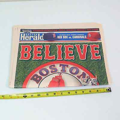 #ad Boston Herald Oct 23 2004 Red Sox Newspaper Pedro Martinez David Ortiz Believe $10.49