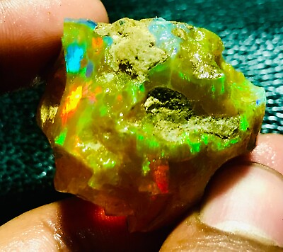 #ad Ethiopian Jumbo Rare Fire Opal Rough 100% Natural 133 Carat Loose Gemstone sU{3 $232.49