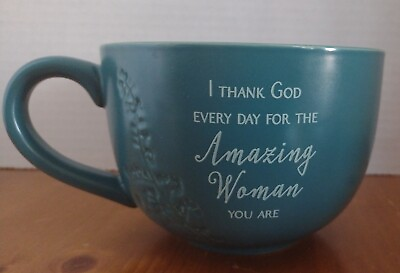 #ad #ad Abbey Gift “Amazing Woman” Wide Mug Double Message Cup Green $14.97