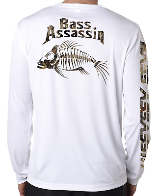 #ad Bass fishing t shirt Microfiber long sleeve 50 uv Dixie Land Outdoors camo $28.49