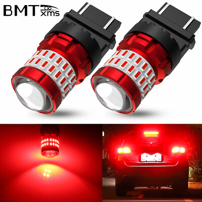 #ad 3157 3057 Red LED Brake Tail Light Bulbs For Ford F 150 F 250 F 350 Super Duty $12.49