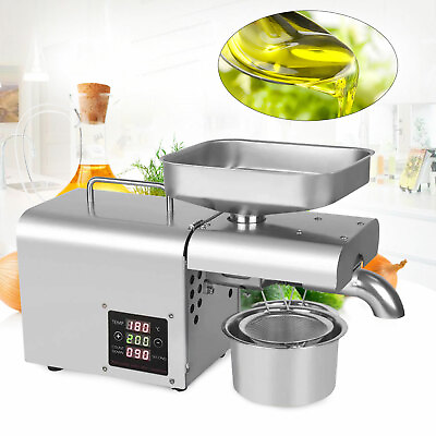 #ad Automatic Electric Oil Press Machine 304 Stainless Steel Oil Extraction Squeezer $181.55