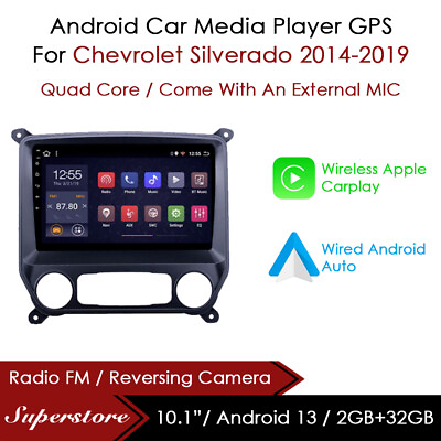 #ad 10.1quot; Android 13 CarPlay Auto Car Stereo Head Unit GPS For Chevrolet Silverado $299.00