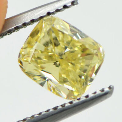 #ad Loose Cushion Shape Diamond Fancy Yellow Color VS1 Natural Enhanced 1.08 Carat $1360.00