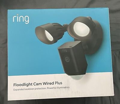 #ad Ring Floodlight Cam Wired Plus Outdoor Wi Fi 1080p Surveillance Camera Black $139.99