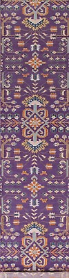#ad All Over Kazak Oriental Purple Handmade Hallway Rug Long Runner 2#x27; 6quot; x 15#x27; 11quot; $1832.00