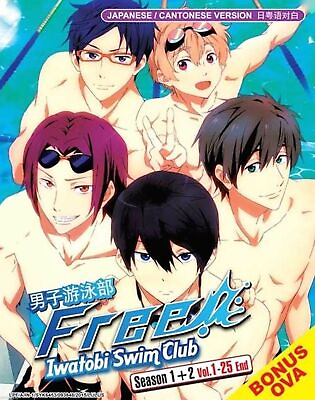 #ad Free Iwatobi Swim Club Season 1 2 Vol. 1 25 End Movie Ship From USA $36.44
