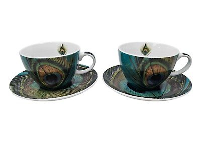 #ad 2 Shutterstock Paradise Peacock by Paperproducts Design Saucers Peacock Feathers $44.99