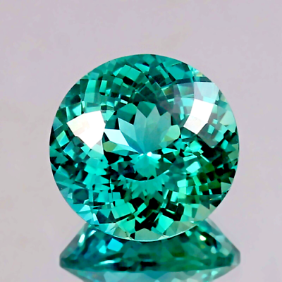 #ad 9 CT Natural FL Ceylon Royal Green Blue Sapphire Round Certified Loose Gemstone $19.50
