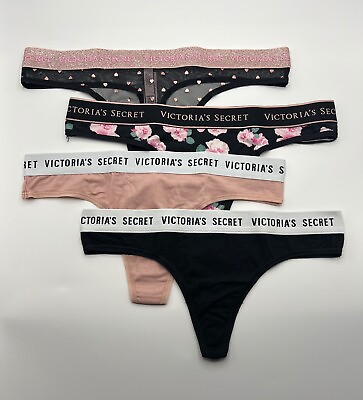 Victoria#x27;s Secret Panties Lot x4 Random Underwear S M L XL Sexy Bikini Thong NEW $27.99
