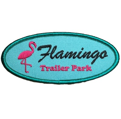 #ad Flamingo Trailer Park Patch Tropical Bird Badge 4.25quot; Iron on $4.50