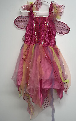 #ad Girls Fairground Fairy Halloween Costume Size 4 6 Years Pink Dress Up $14.99