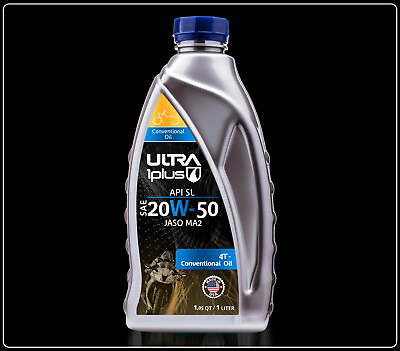 #ad Ultra1Plus 20W 50 Conventional Motorcycle 4T Racing Oil API SL JASO MA2 Quart $35.39