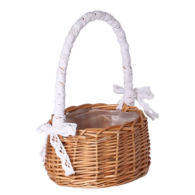 #ad Gift Baskets Empty Storage Woven Mini Picnic for Gifts Decorative Flower Wicker $10.31