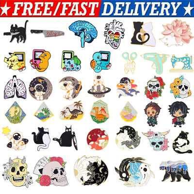 #ad Cartoon Cute Animal Pierce Enamel Brooch Lapel Funny Pin Badge Bag Decor Gift $3.67