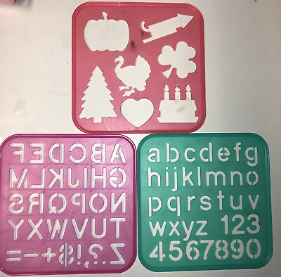 #ad TUPPERWARE TUPPER TOYS STENCILS SET OF 3 From 1987 $5.49
