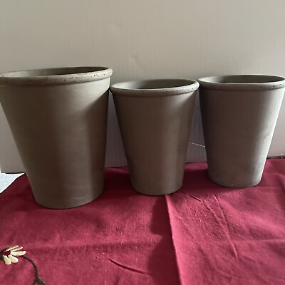 #ad SPANG Germany Set Of 3 Planters Special Flower Pot 6quot; And Two Pots 5” Umbra $20.00