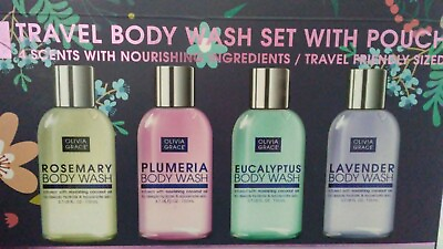 #ad BODY WASH SET WITH POUCH 4 SCENTS NOURISHING INGREDIENTS  $13.00