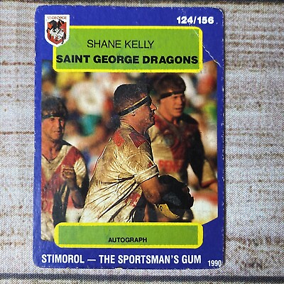 #ad Shane Kelly 124 NRL Stimorol Trading Card 1990 St George Dragons AU $2.99