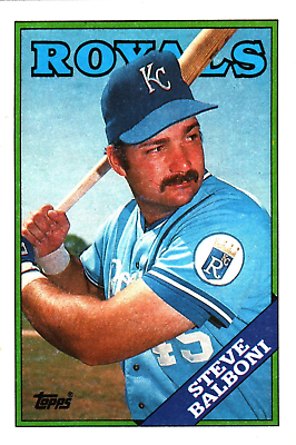 #ad 1988 Topps Baseball Card #638 Steve Balboni Kansas City Royals $2.49