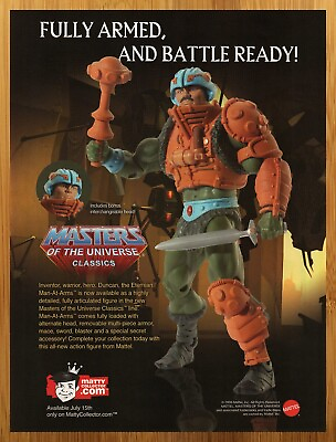 #ad 2009 Masters of the Universe Classics Man At Arms Figure Print Ad Poster MOTU $14.99