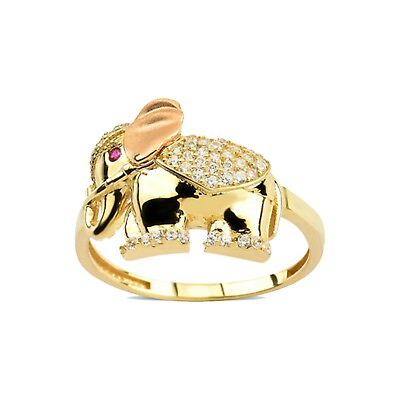 #ad 14k Solid Gold Elephant Ring Elephant Ring Minimalist Real Ring Elephant Ring $273.90